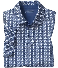 Johnston & Murphy XC Helmet And Football Print Short Sleeve Polo Shirt