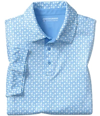 Johnston & Murphy XC Helmet And Football Print Short Sleeve Polo Shirt