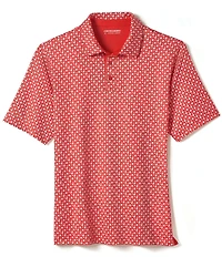 Johnston & Murphy XC Helmet And Football Print Short Sleeve Polo Shirt