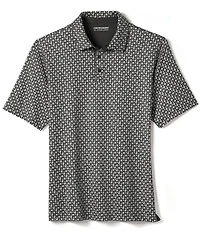 Johnston & Murphy XC Helmet And Football Print Short Sleeve Polo Shirt