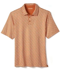 Johnston & Murphy XC Helmet And Football Print Short Sleeve Polo Shirt