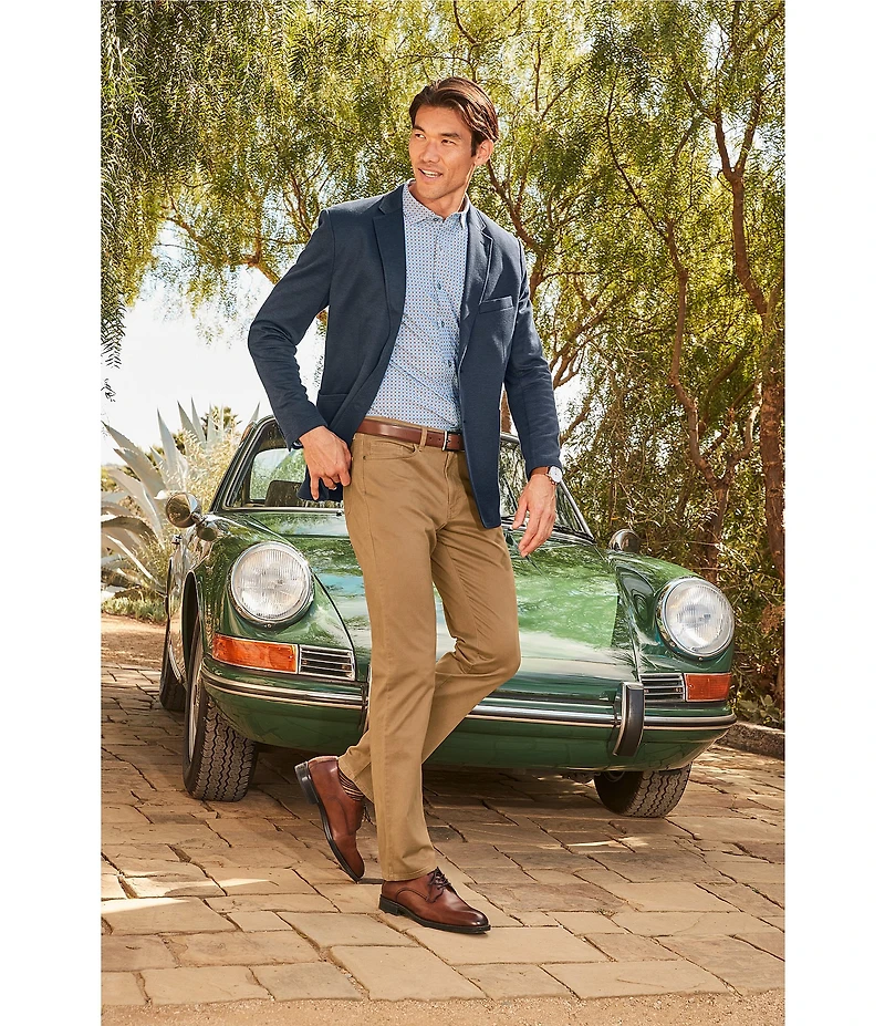 Johnston & Murphy XC+ Motion Mini Petal Print Long Sleeve Woven Shirt