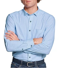 Johnston & Murphy XC+ Motion Print Long Sleeve Woven Shirt