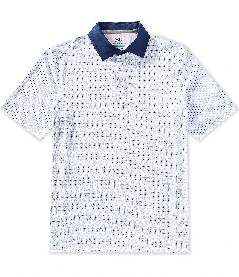 Johnston & Murphy XC4 Dash Print Short Sleeve Polo Shirt