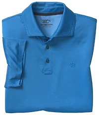 Johnston & Murphy XC4 Performance Stretch Cool Degree Mini Gingham Short Sleeve Polo Shirt