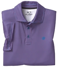 Johnston & Murphy XC4 Performance Stretch Cool Degree Mini Gingham Short Sleeve Polo Shirt