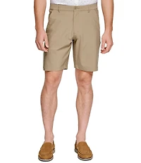 Johnston & Murphy XC4 Performance Stretch Flat Front 9#double; Inseam Shorts