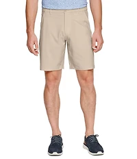 Johnston & Murphy XC4 Performance Stretch Heathered Flat Front 9#double; Inseam Shorts