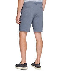 Johnston & Murphy XC4 Performance Stretch Heathered Flat Front 9#double; Inseam Shorts