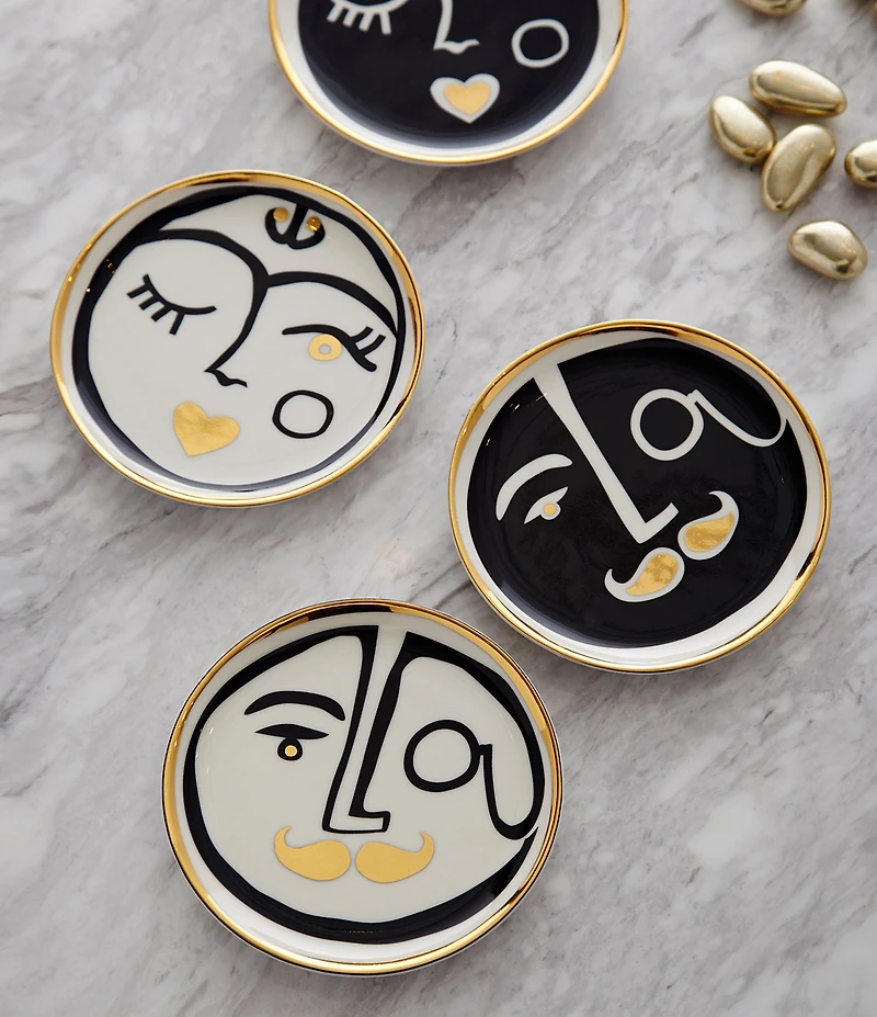 Jonathan Adler Marseilles Faces Coaster Set