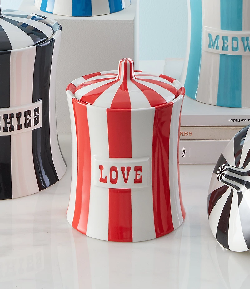 Jonathan Adler Vice Love Striped Canister