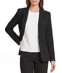 Jones New York Bi-Stretch 1-Button Blazer