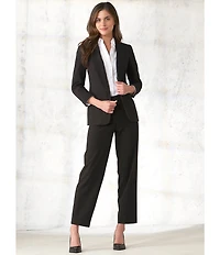 Jones New York Bi-Stretch Tapered Straight Leg Woven Pants