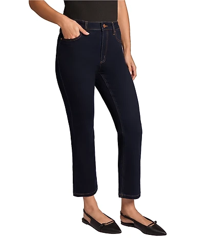Jones New York City Denim High-Rise Kick-Flare Cropped Jeans
