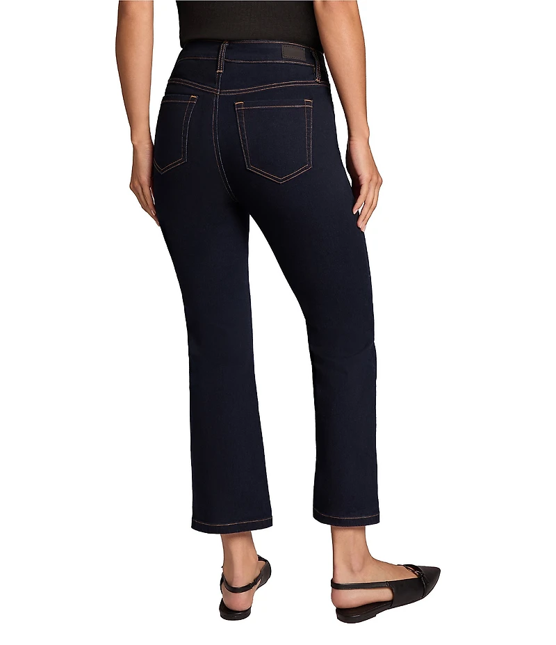 Jones New York City Denim High-Rise Kick-Flare Cropped Jeans