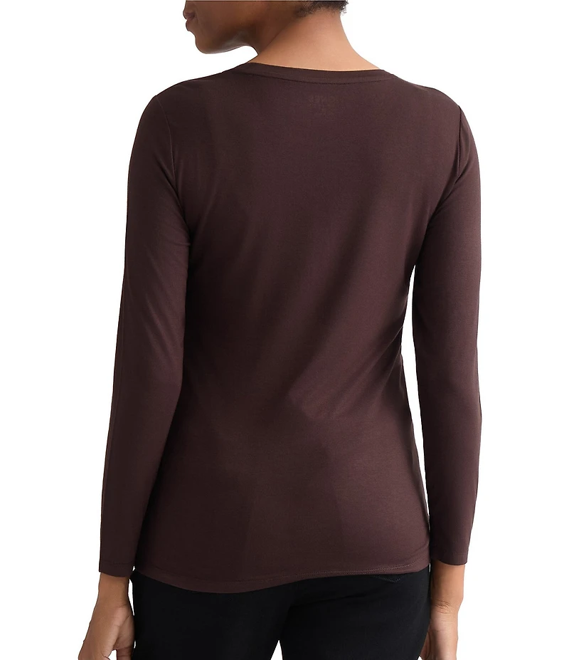Jones New York Crew Neck Long Sleeve Top