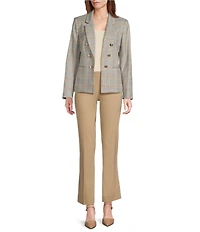 Jones New York Glen Plaid Faux Double Breasted Jacket