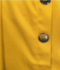 Jones New York Hammered Satin Crew Neck Short Sleeve Button Detail Blouse