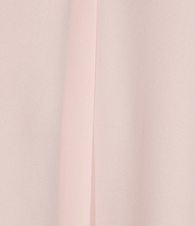 Jones New York Jasper Crepe V-Neck Extended Roll Cuff Short Sleeve Blouse