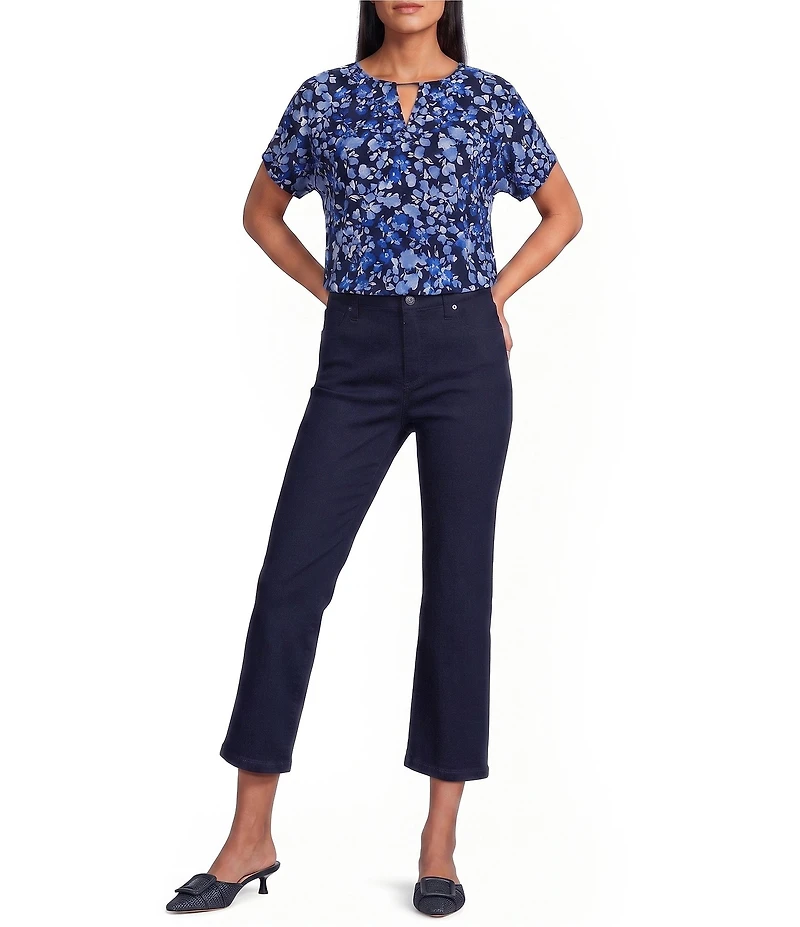 Jones New York Lexington City Stretch Straight Leg Cropped Pant