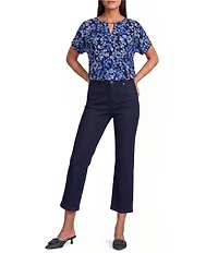 Jones New York Lexington City Stretch Straight Leg Cropped Pant