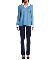 Jones New York Lexington Modern Compression Straight Leg Pants