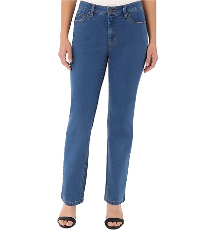 Jones New York Lexington Straight Leg High Rise 5 Pocket Jeans