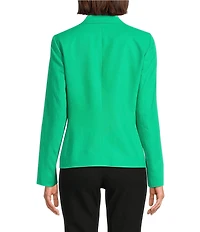 Jones New York Linen Blend Faux Double Breasted Jacket