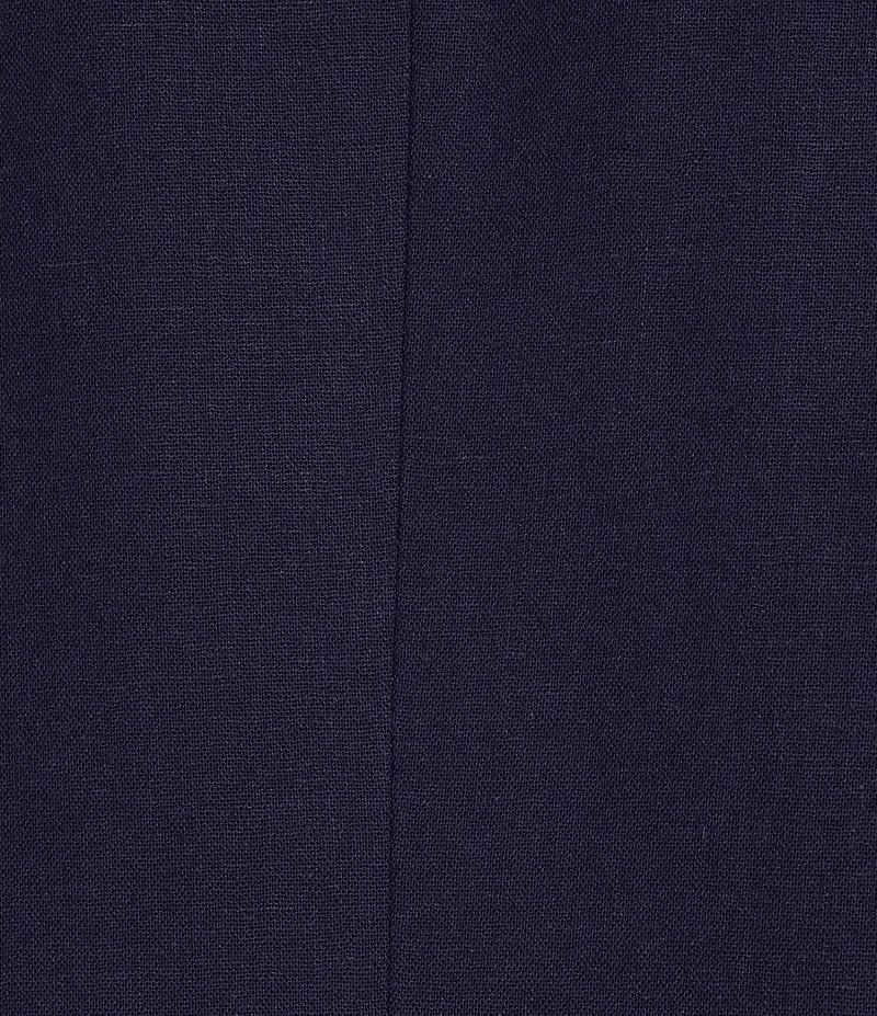 Jones New York Linen Blend Notch Lapel Long Scrunch Sleeve Open Front Blazer