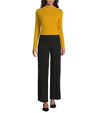 Jones New York Modern Compression Pull On Pintuck Wide Leg Pants
