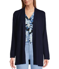 Jones New York Open Front Side Slit Icon Cardigan