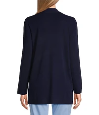 Jones New York Open Front Side Slit Icon Cardigan