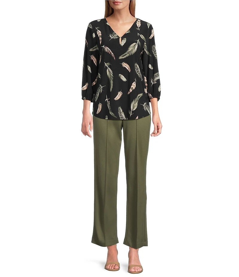 Jones New York Pintuck Pull On Trouser Pants