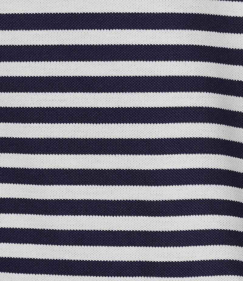 Jones New York Pique Stripe Boat Neck Short Dolman Sleeve Side Tie Tee