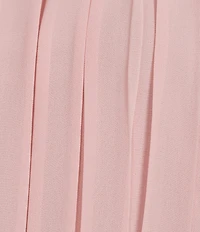 Jones New York Pleated Chiffon Crew Neck Sleeveless Blouse