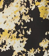 Jones New York Printed ITY Keyhole Neckline Long Sleeve Top