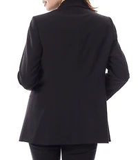 Jones New York Roll Cuff Notch Lapel 3/4 Sleeve Blazer