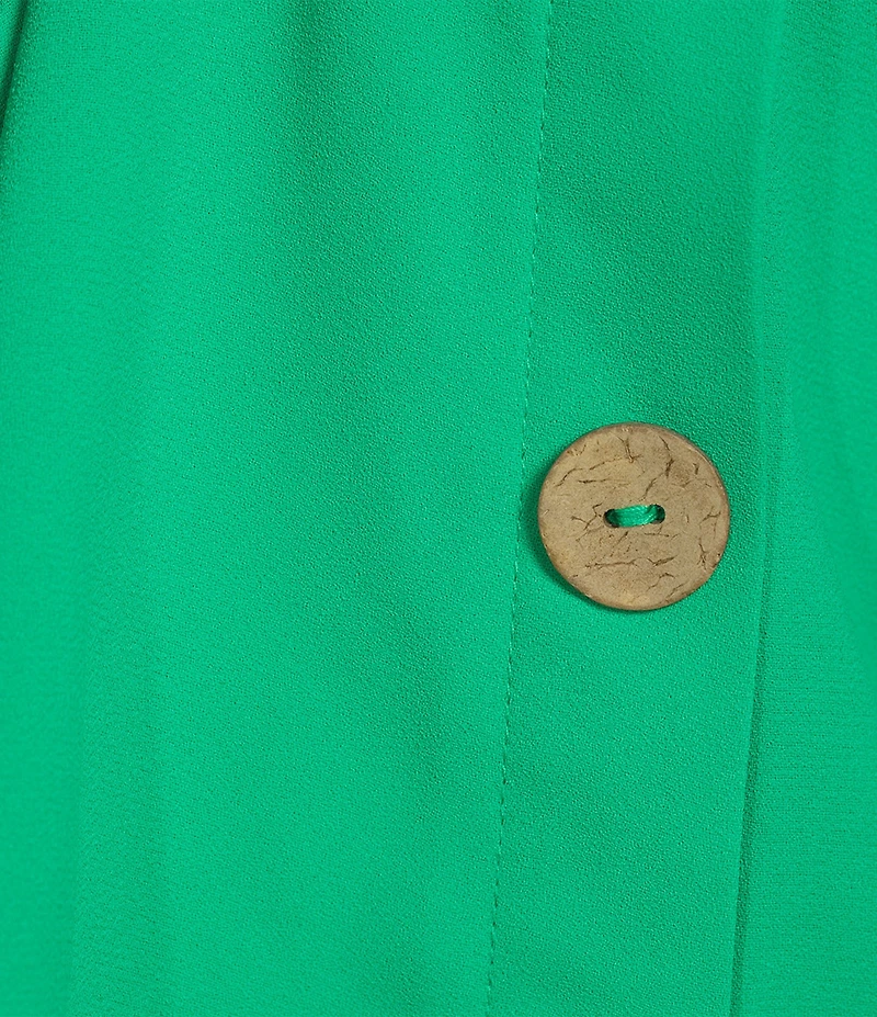 Jones New York Round Neck Short Sleeve Button Detail Blouse