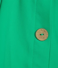 Jones New York Round Neck Short Sleeve Button Detail Blouse