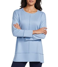 Jones New York Serenity Knit Boat Neck 3/4 Dolman Sleeve Tunic