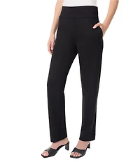 Jones New York Serenity Knit Pull-On Wide Waistband Straight Leg Pants