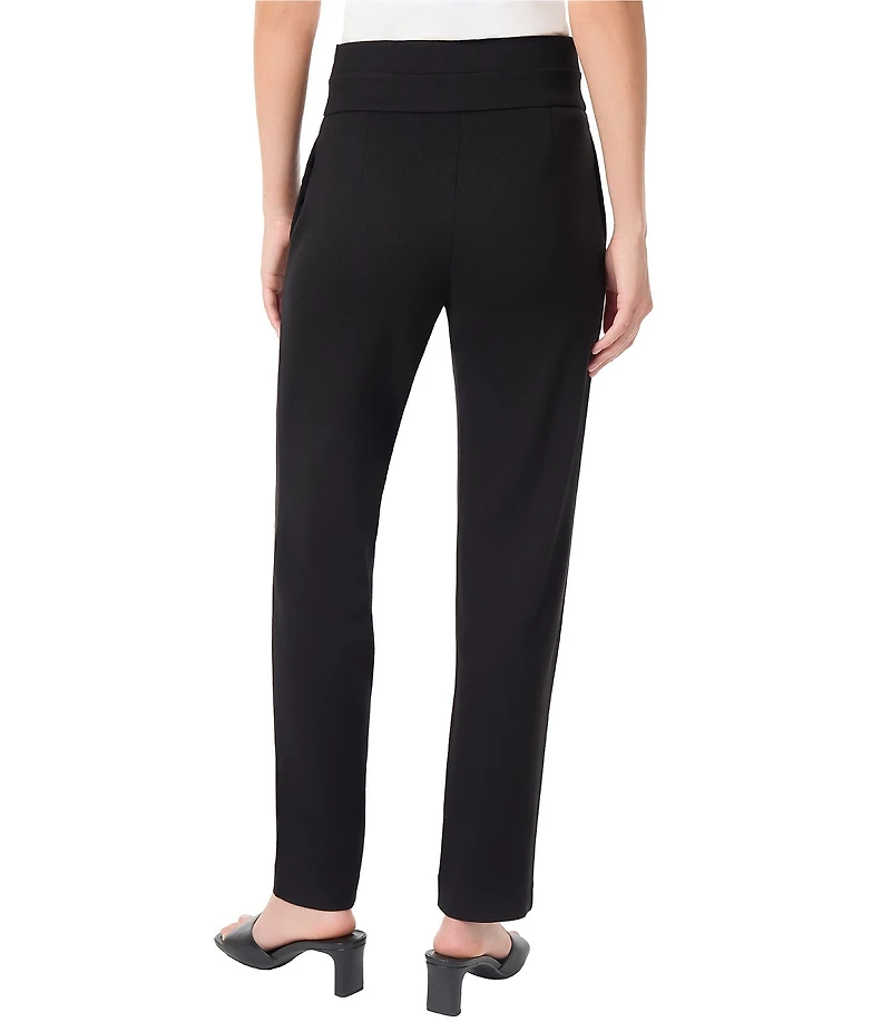 Jones New York Serenity Knit Pull-On Wide Waistband Straight Leg Pants
