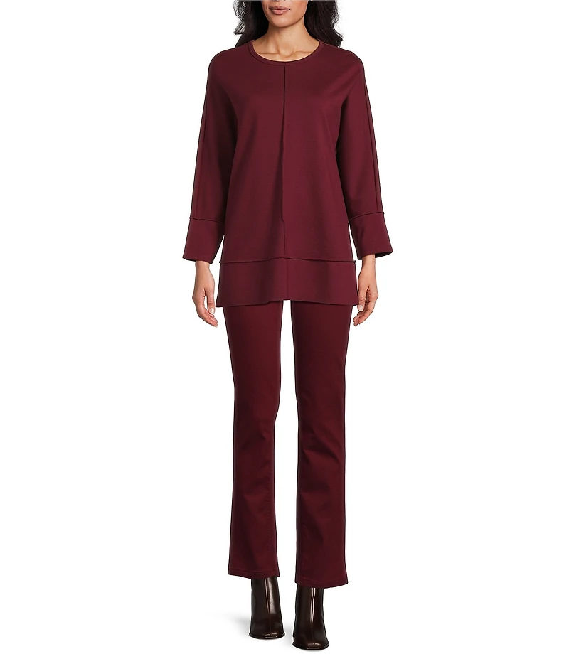 Jones New York Serenity Knit Wide Neck Dolman 3/4 Sleeve Tunic