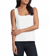 Jones New York Square Neck Sleeveless Top