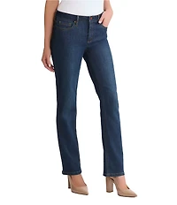 Jones New York Stretch Denim Lexington Straight-Leg Jeans