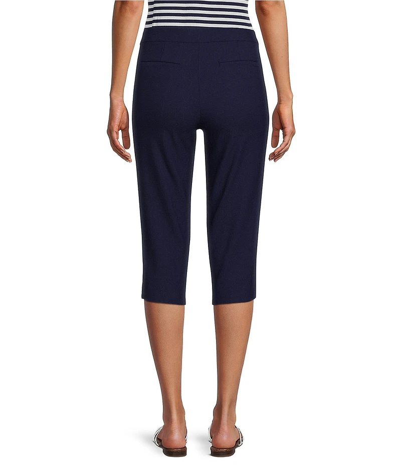 Jones New York Stretch Twill Wide Leg Pull-On Capri Pants