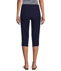 Jones New York Stretch Twill Wide Leg Pull-On Capri Pants