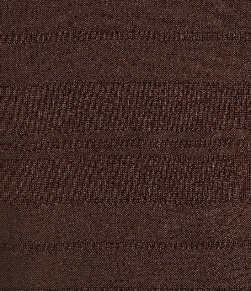 Jones New York Stripe Knit Stitched Band Collar Long Sleeve Cropped Shrug