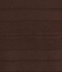 Jones New York Stripe Knit Stitched Band Collar Long Sleeve Cropped Shrug