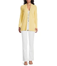 Jones New York Sutton Knit Open Front Long Sleeve Cardigan